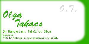 olga takacs business card